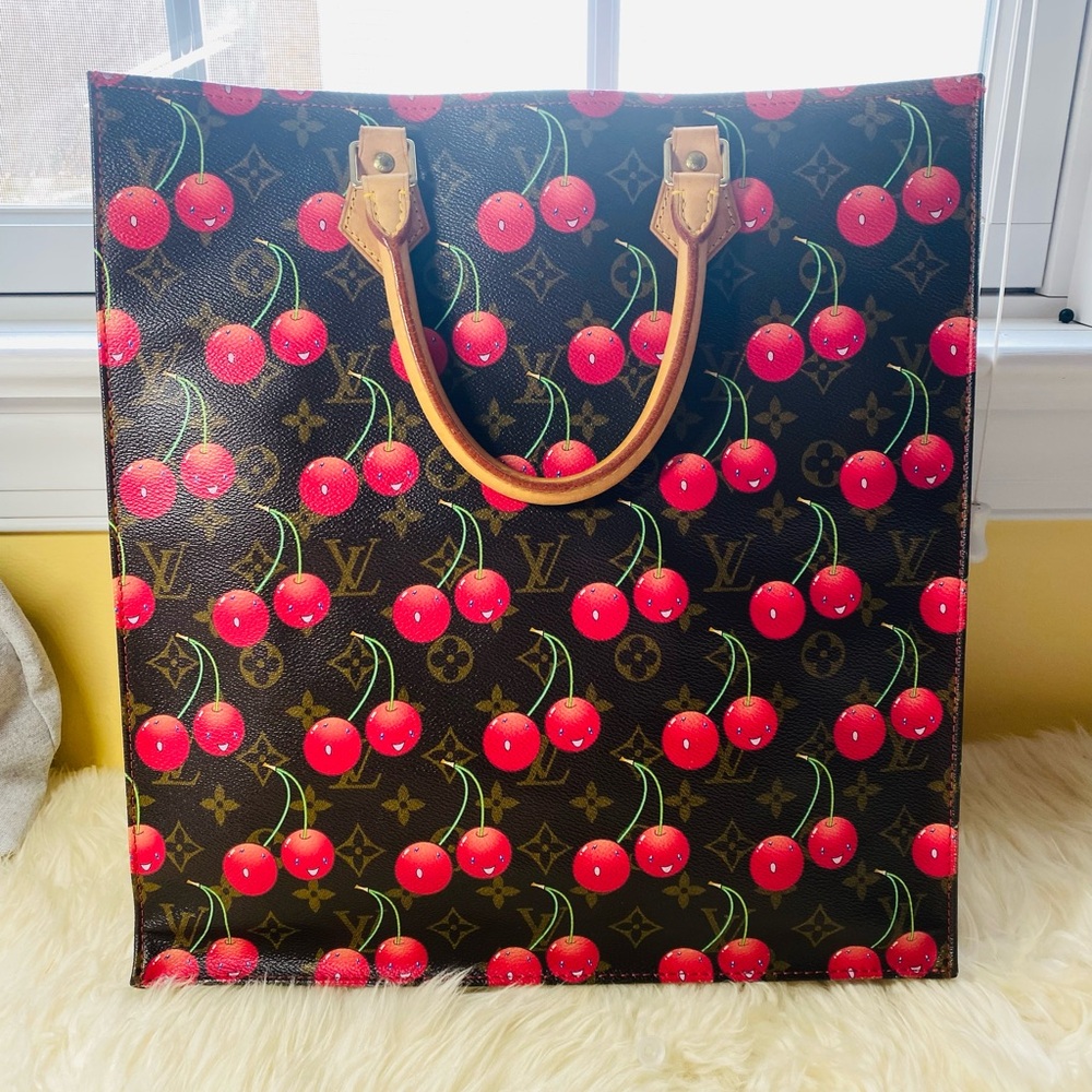 Rare Louis Vuitton Limited Edition Monogram Cerises Sac Plat Bag